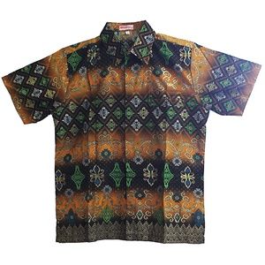 NWOT Men Indonesian Batik Short Sleeve Size L